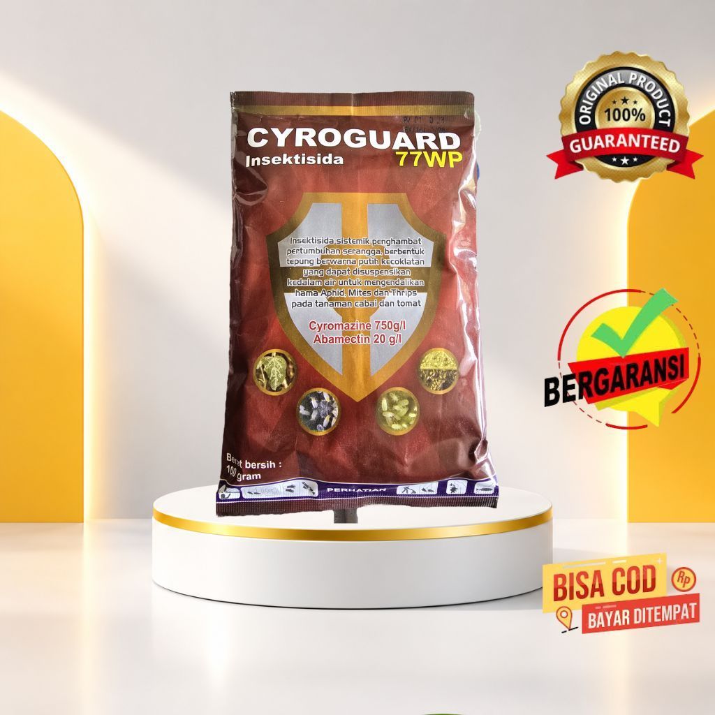 Insektisida Cyroguard 77 WP 100 Gr Bahan Aktif Cyromazine Dan Abamectin