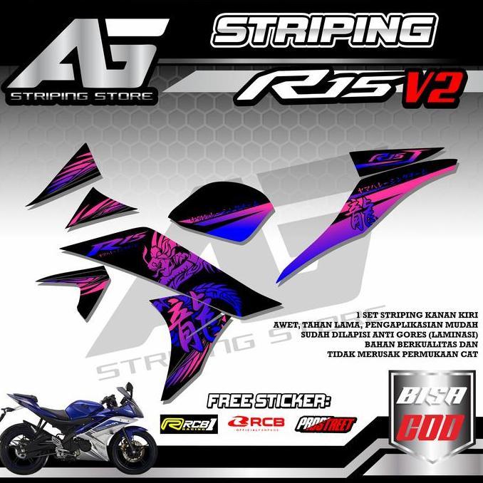 STRIPING R15V2 VARIASI DRAGON STRIPING R15V2 Motor