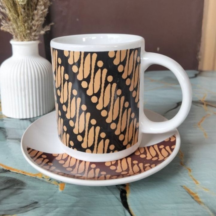 mug keramik 11oz motif batik