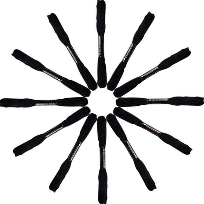 Sew- Paket Benang Sulam Hitam Putih Pmv