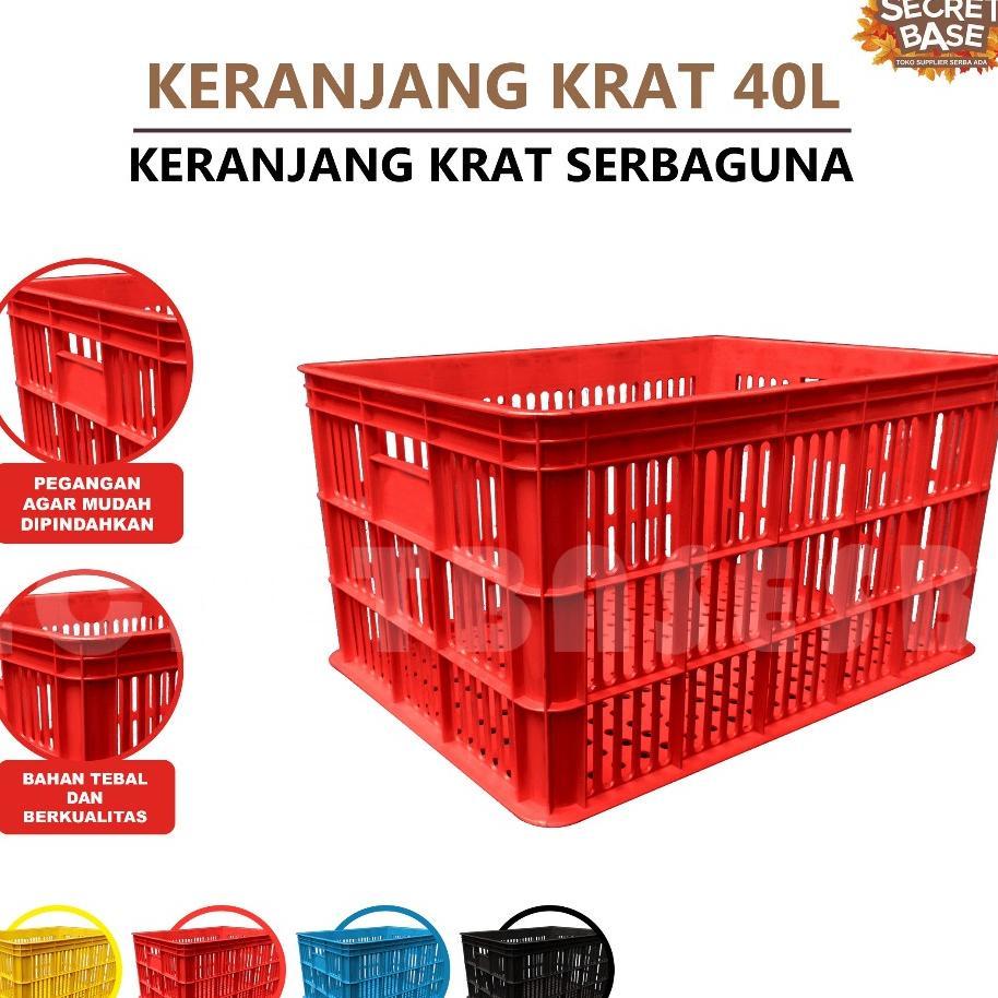 Krat 40 Liter - Krat Piring Buah / Keranjang Pakaian / Krat Serbaguna