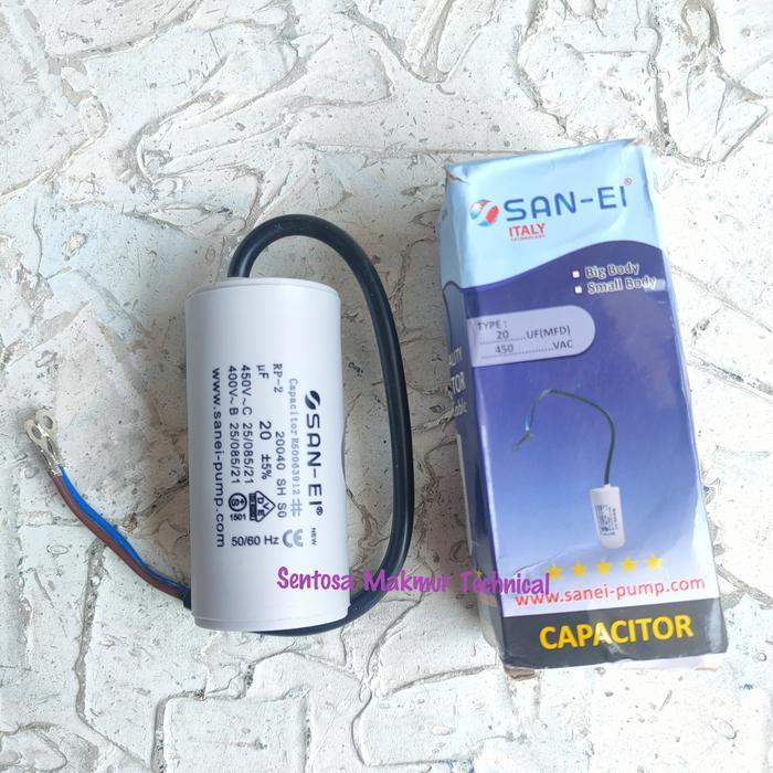 20 UF Kapasitor Capasitor Bulat Kabel Pompa Air 20UF 450V