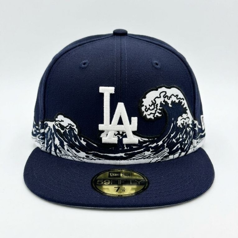 Topi New Era original x MLB LA Dodgers x Kanagawa Wave 59Fifty
