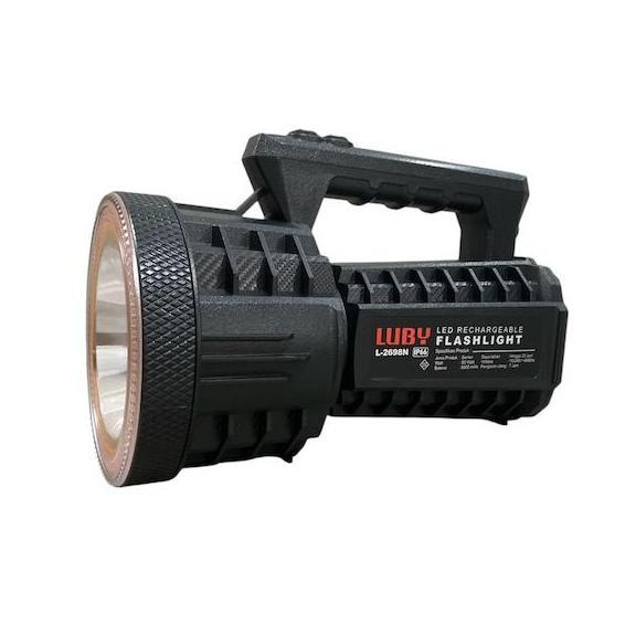 New - Luby Senter Tangan Jumbo L-2698N 80Watt + 18 Led Smd Cahaya Putih Rechargeable Tahan Hingga 20