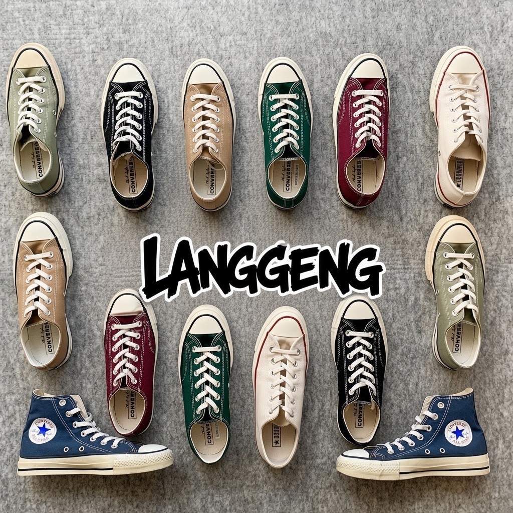 Sepatu Sneakers Converse Pria/Wanita Size Besar 40 - 45 Preloved/Second Nyaman Dipakai Seharian