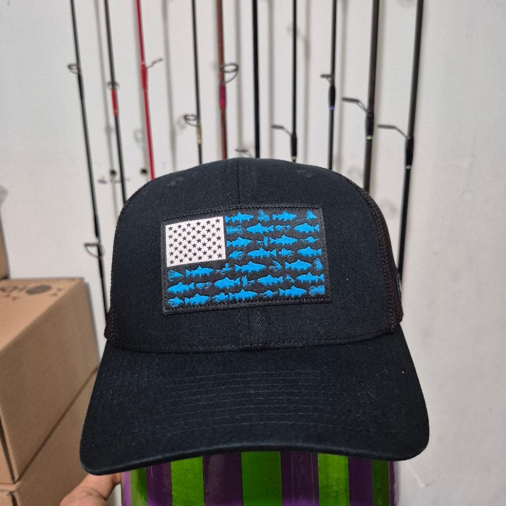 Topi Columbia Blue flag PFG