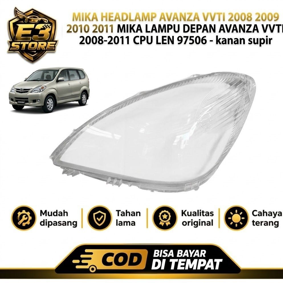 MIKA HEADLAMP AVANZA VVTI 2008 2009 2010 2011 MIKA LAMPU DEPAN AVANZA VVTI 2008-2011 CPU LEN 97506 -