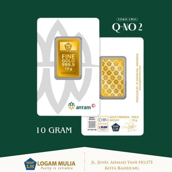Terlaris Logam Mulia Antam 10 Gram Certicard Emas Murni 24 Karat Asli Logam Mulia Redmark