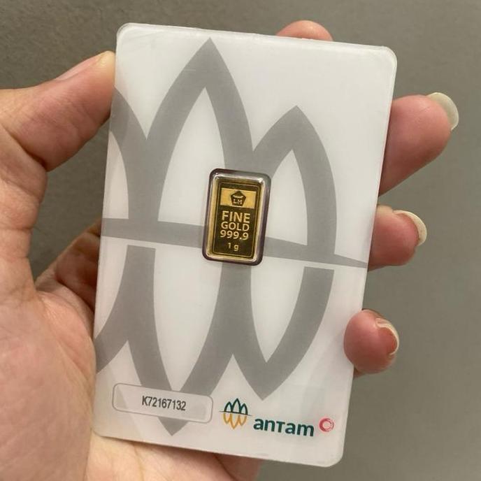 Terlaris Emas Batangan Press Merek Antam 1Gr (Red Certieye)