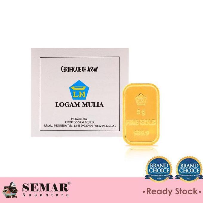 Terlaris Logam Mulia Antam 5Gr Emas Batangan Semar Nusantara