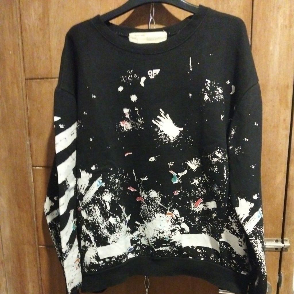 Sweater Off-White Galaxy Brush / Seeing Things Crewneck (C 162)