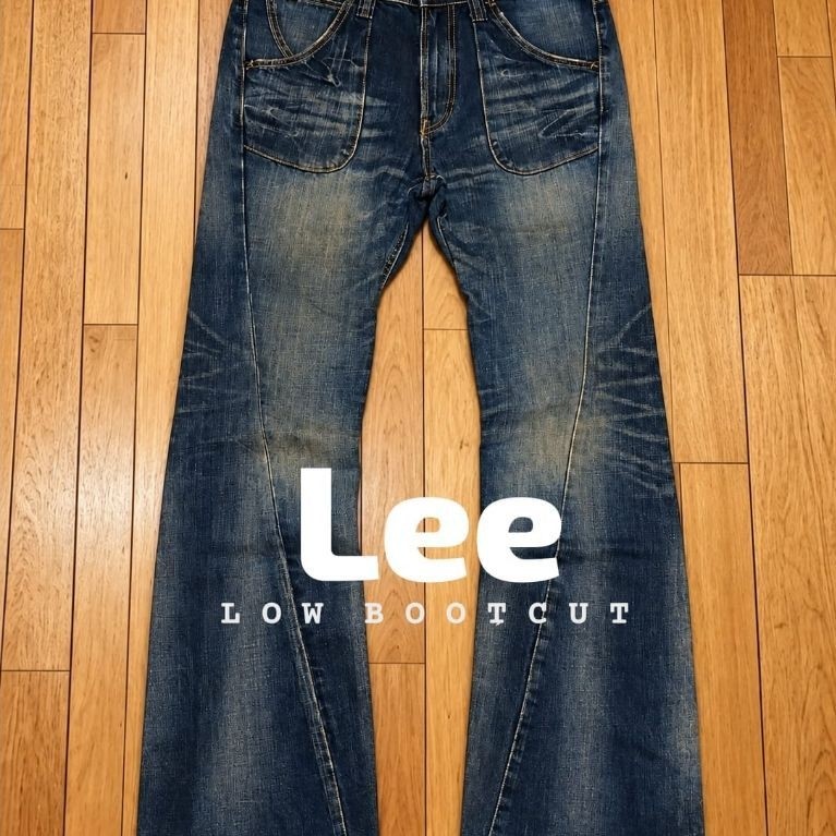 celana jeans pria lee model low bootcuth second original