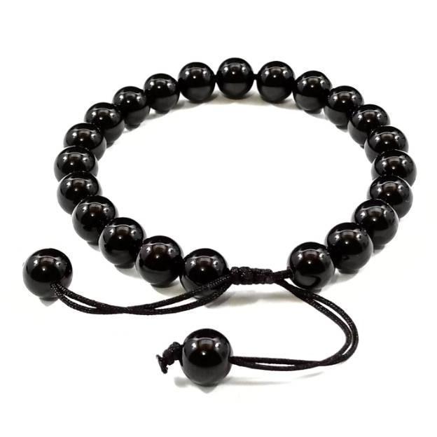 Gelang Pria Batu Giok Hitam Asli Original / Gelang Batu Black Jade