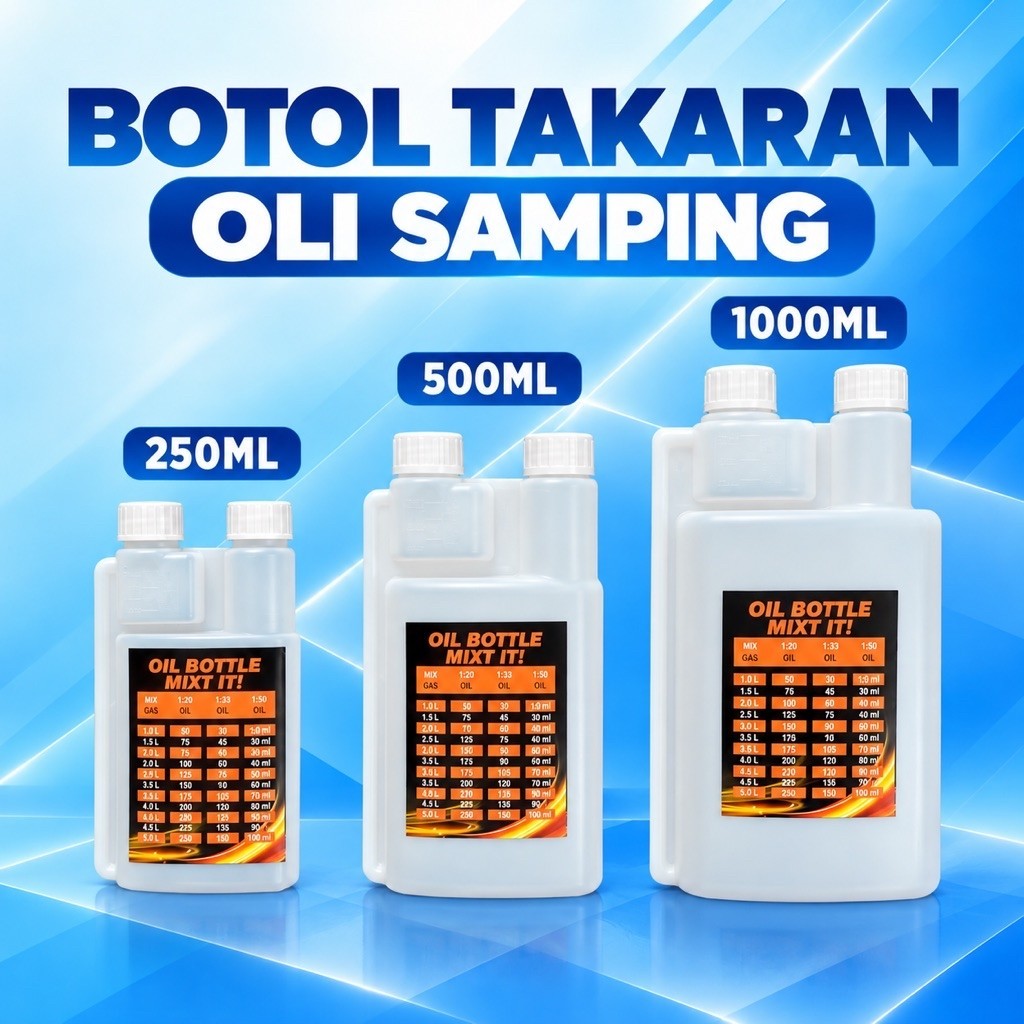 Botol Takaran Oli Samping Motor Vespa 250ML 500ML 1000ML