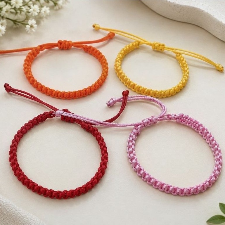 Gelang tali satin/gelang serut satin