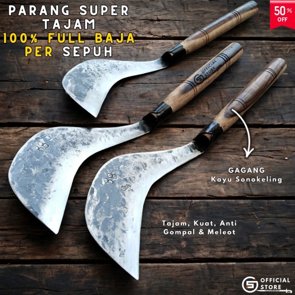 Parang rumput super tajam sipuhan baja per
