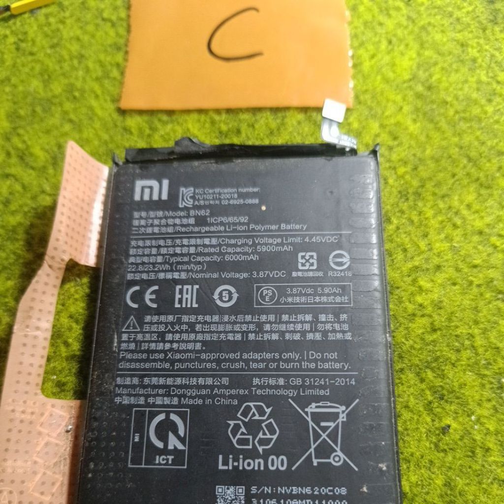 baterai poco m3 BN62 original