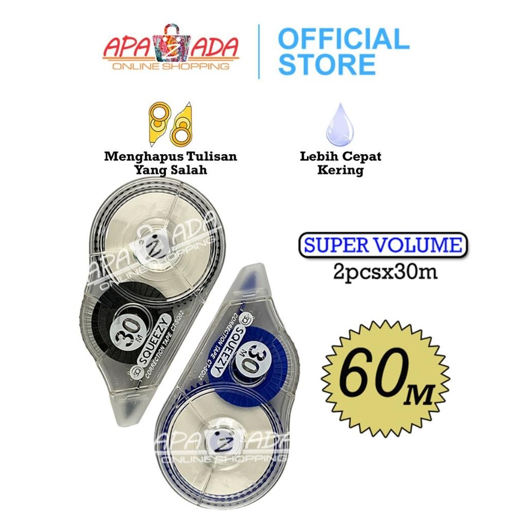 

Berkualitas Apazada - Correction Tape 30M Isi 2 / Tip Ex Kertas / Tip X Correction Pen Ct-Sq02 Diskon