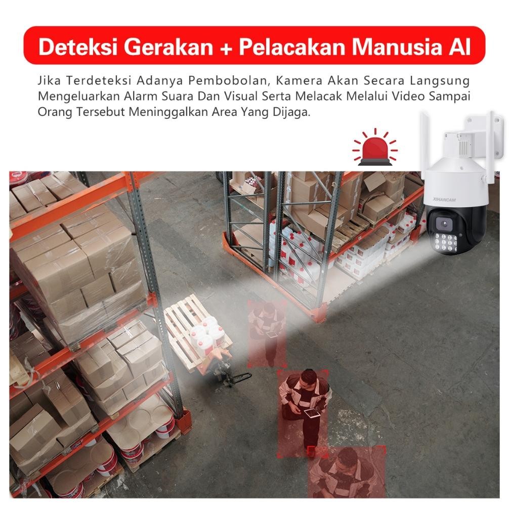 Xihancam 5Mp Cctv Outdoor Wifi Waterproof Smart Ip Kamera Zoom 360 Ptz Cctv Wifi Jarak Jauh Lewat Hp