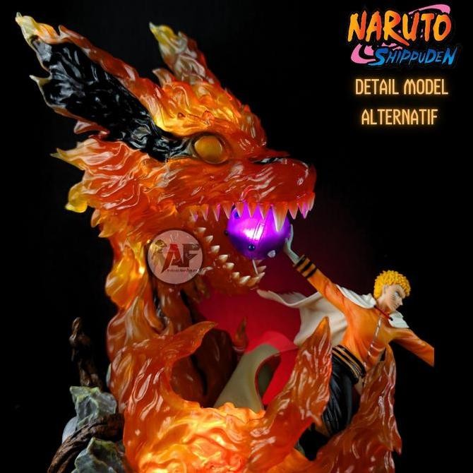 Statue Action Figure Uzumaki Naruto Kurama Cloud Studio Design Led