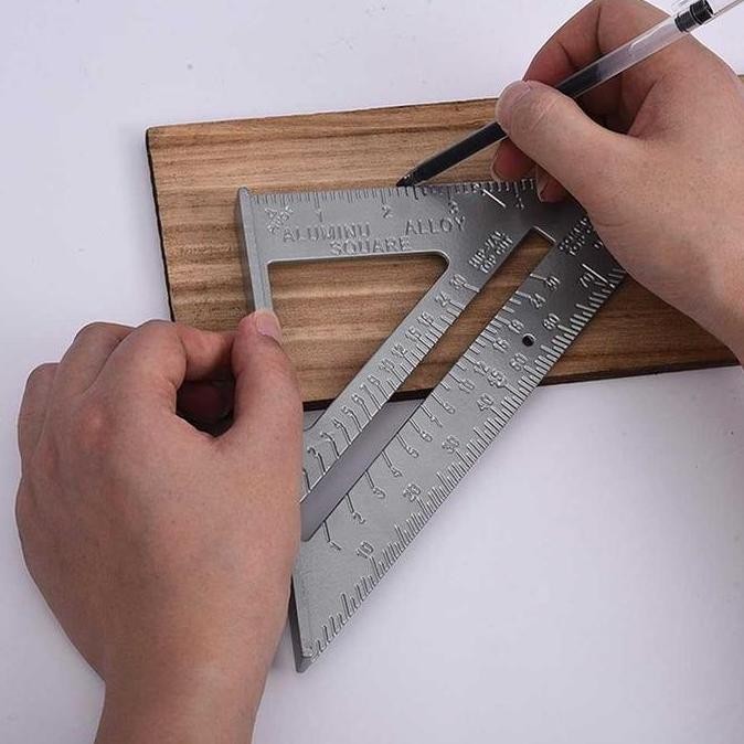 

Penggaris Siku Segitiga Mistar Triangle Ruler Aluminium Allshop