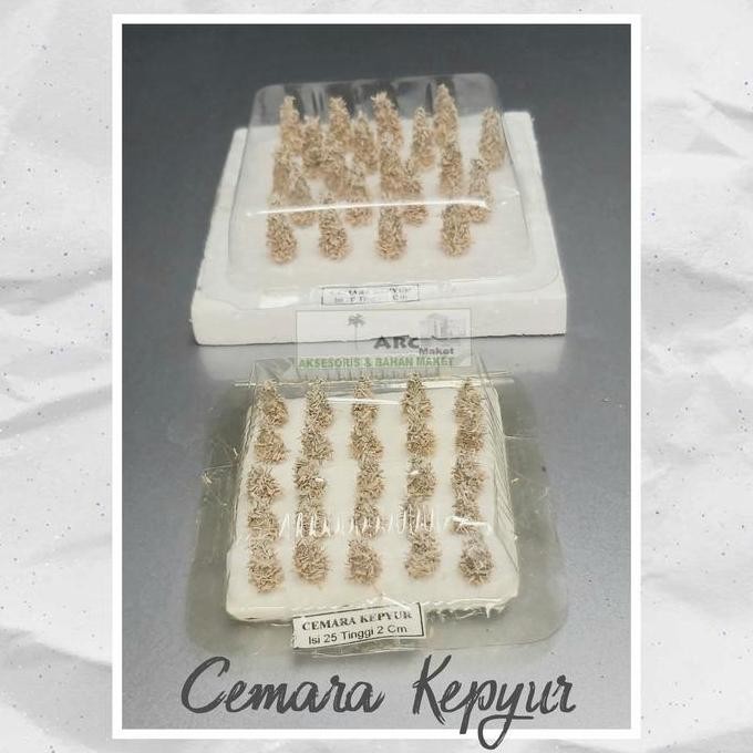 Miniatur Cemara Kepyur Monokrom Untuk Maket