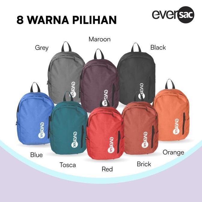 Backpack / Tas Ransel / Tas Sekolah Eversac Ecopack Grey