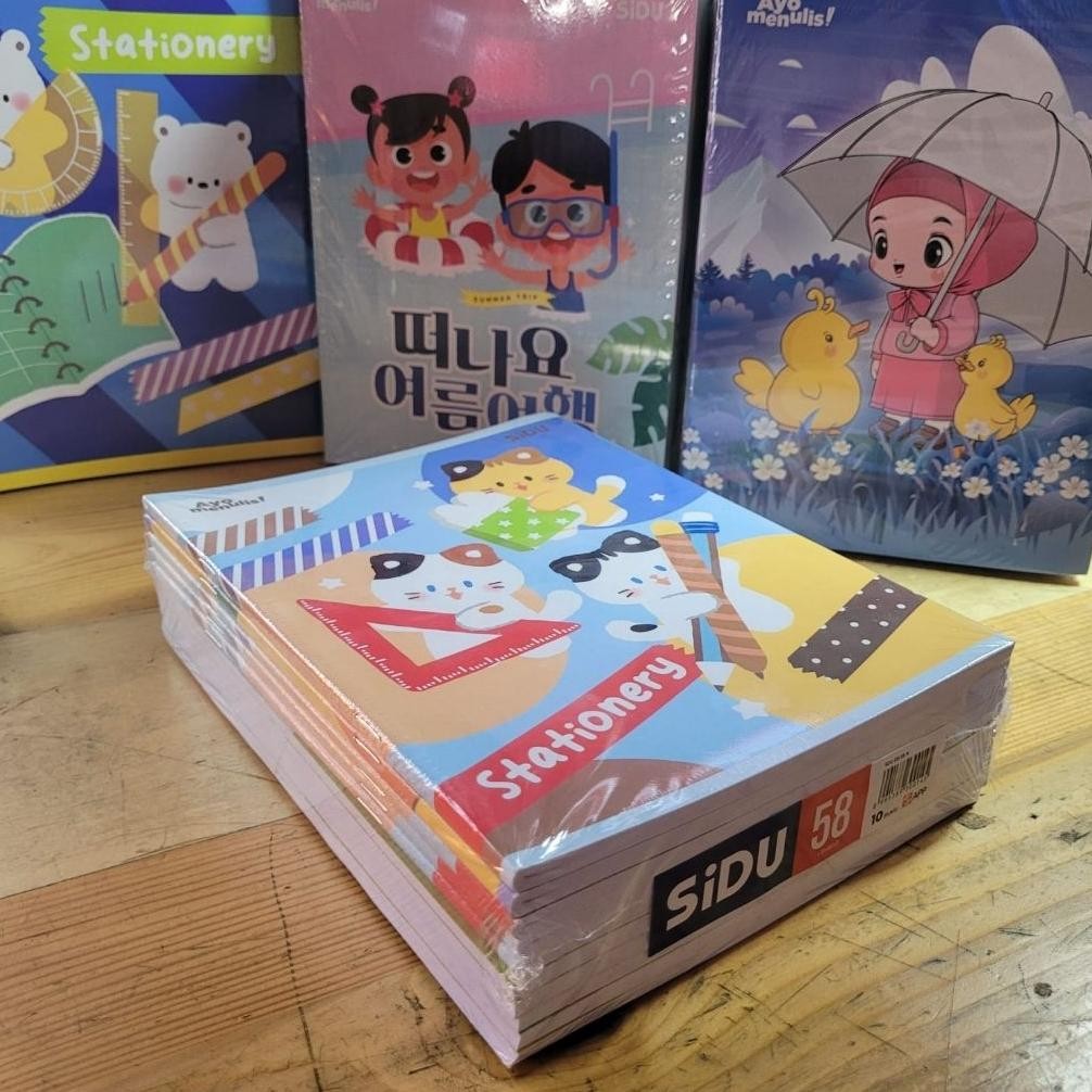 

Buku Tulis SIDU 58 Lembar 1 Pack 10 Buku Kertas Tebal Halus