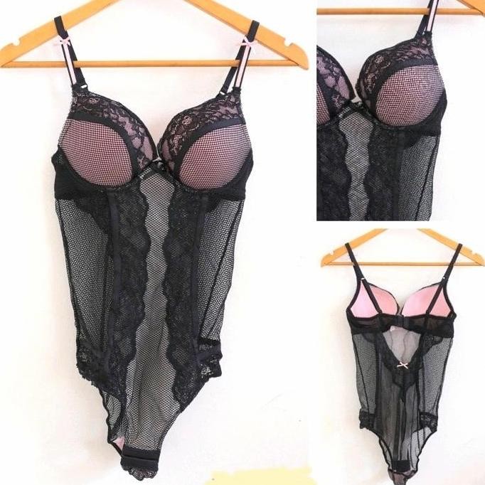 H&M BODYSUIT LINGERI SEXY BUSTIER ( LA SENZA VS VICTORIA SECRET LULUDI VS