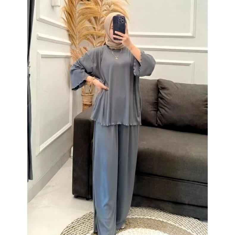 Rf-45 Rt-69 Set Knit Rib Premium /One Set Wanita Kekinian /Setelan Wanita Kekinian /Setelan Cewek /S