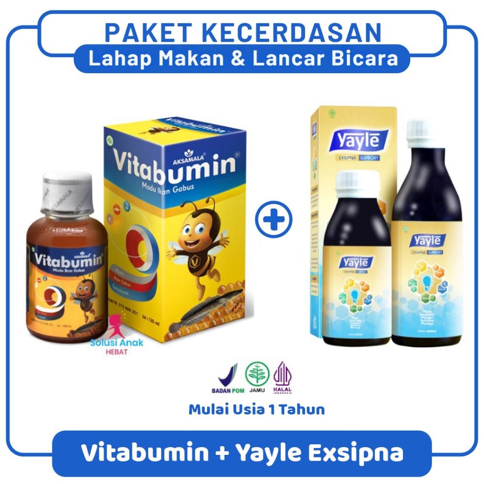 

(Terbaru) Paket Kecerdasan & Speech Delay - Vitabumin + Yayle Exsipna - Madu Vitamin Tumbuh Kembang Anak (Terlaris)