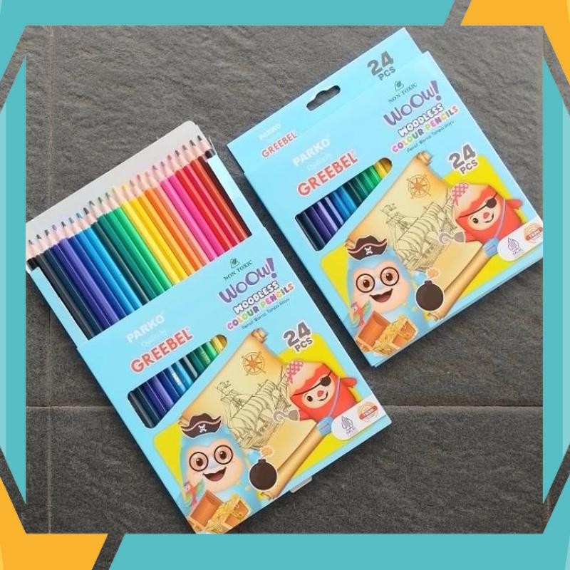 

Cuci Gudang Pensil Warna Colored Pencils Parko PWK-908 24 Warna ( Set ) [ Original ] Product By Greebel QGE-29