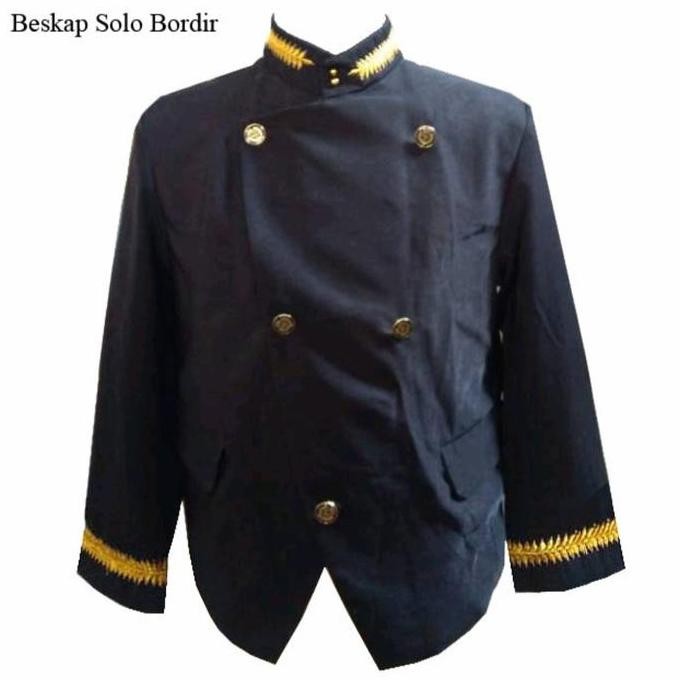 Beskap jawa hitam bordir dewasa