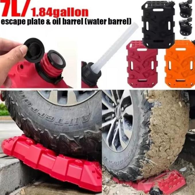 Ready Jerry Can / Jerigen Warna Hitam Mobil Offroad  7 Liter BBM Bensin , Solar / Jerigen Air + Reco