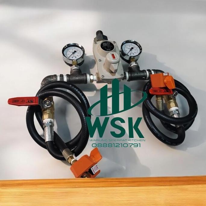 paket Hemat Regulator instalasi Gas laundry automatic 2 tabung CO