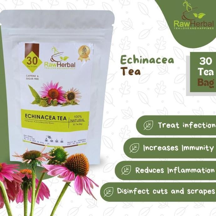 

welcome to tahuan jaya Echinacea Tea : Echinacea Purpurea / Purple Coneflower (30 Tea Bag)