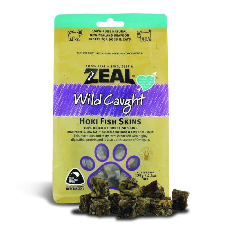 

ZEAL TREATS - Hoki Fish Skins 125gr