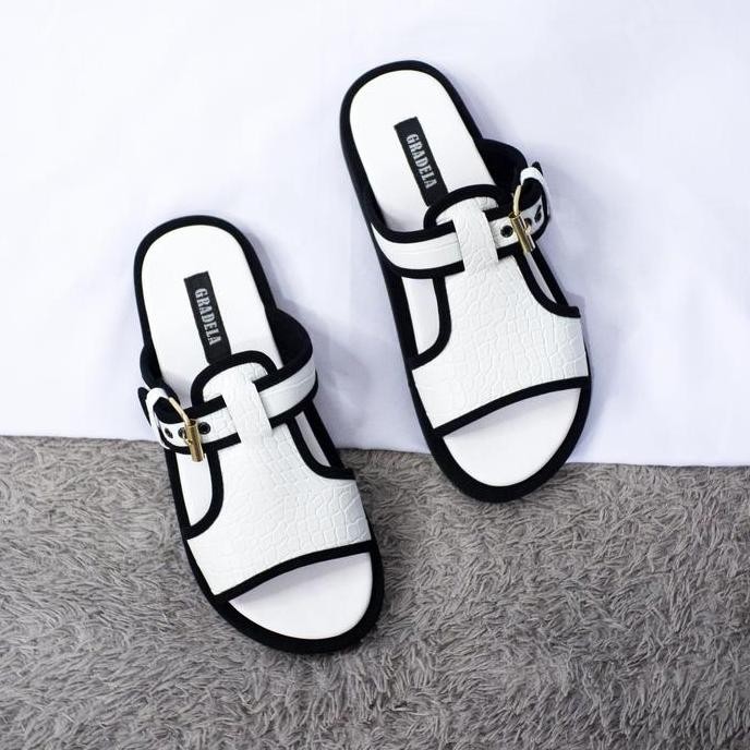 

Gradela - BELLA Sandal Tali Platform Wanita Sendal Croco Premium LJ