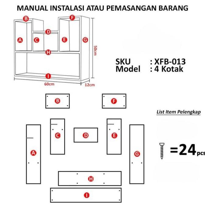 

DHWE - Rak Dinding 4 Sekat Rak Hiasan Rumah Kamar Ruang Tamu Ruang Keluarga Rak Multifungsi Rak Aesthetic Rak Penyimpanan Mainan Koleksi Buku Pajangan Hias Vas Bunga Tempat Penyimpanan LJ