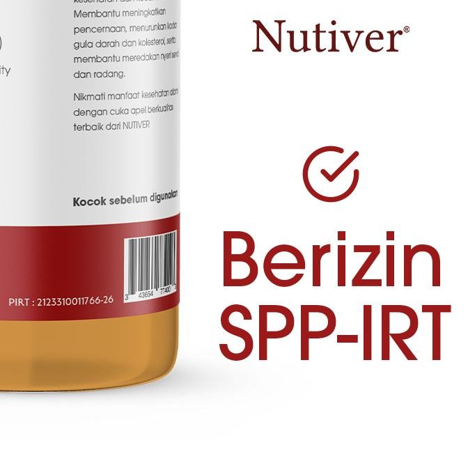 

Nutiver Cuka Apel Organik With The Mother 500Ml / Apple Cider Vinegar