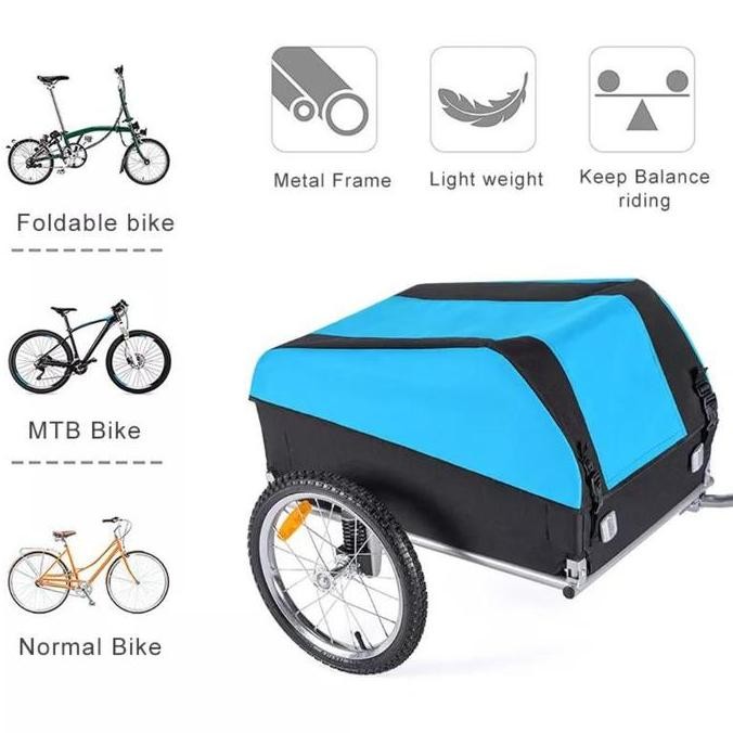 Trailer Lipat Sepeda Cargo Barang Aksesoris Bagasi Kereta Bawa Anabul