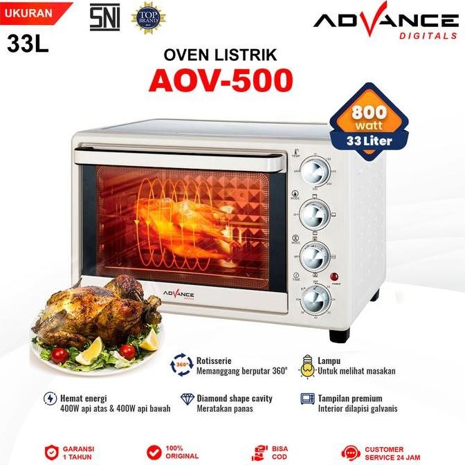 NEW - CODAdvance AOV00 Electrik Oven L Big Oven Listrik 800W Ayam Bakar 60 rotasi Panggang secara me