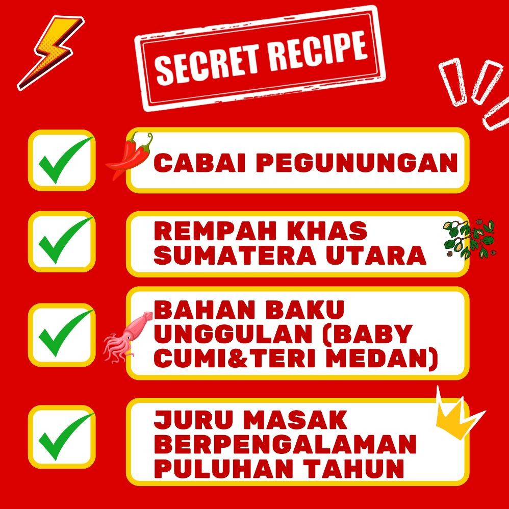 

Quinn Of Spicy Baby Cumi Judes 150G - Sambal Pedas By Kitchen Medan