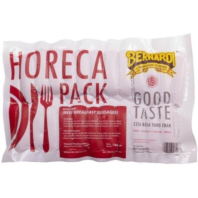 

BERNARDI SOSIS HORECA 1kg 48p breakfast beef sosis sapi TH