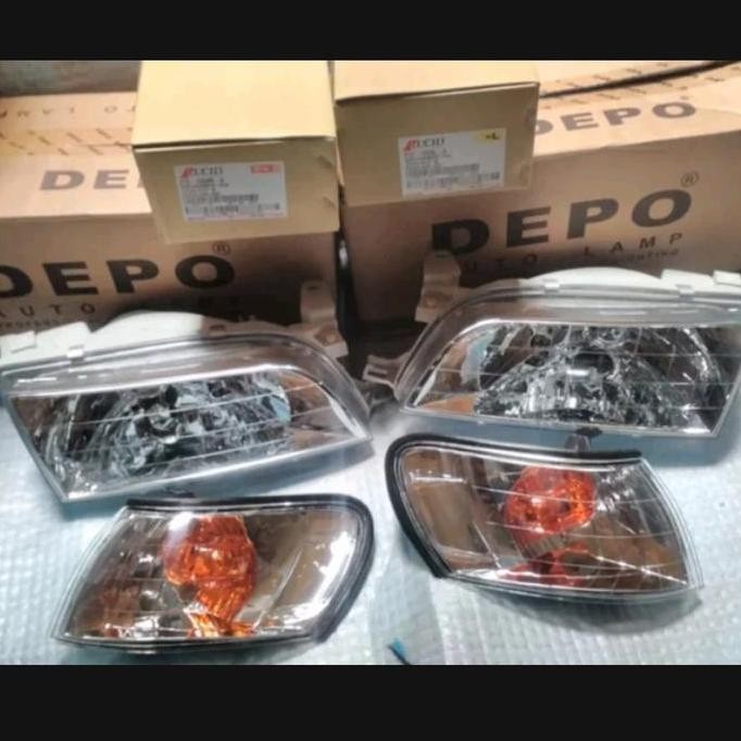 ] Hedlamp / Cornerlamp Only Kristal Crome Corolla Great Depo