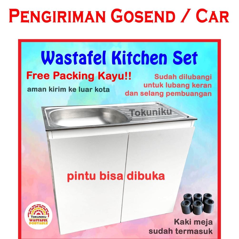 Tokuniku - Wastafel Cuci Piring Kitchen Set Kitchen Sink Wastafel Portable Wastafel Dapur