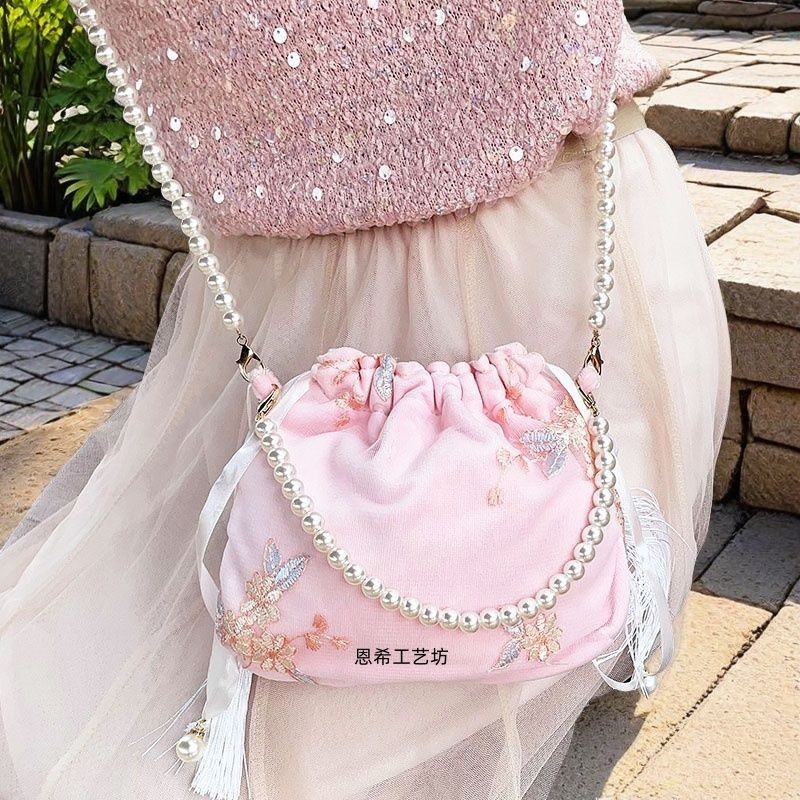 Tas Tangan Gaya Cina Tas Hanfu Tas Ember Tas Bordir Elemen Han Tas Serbaguna