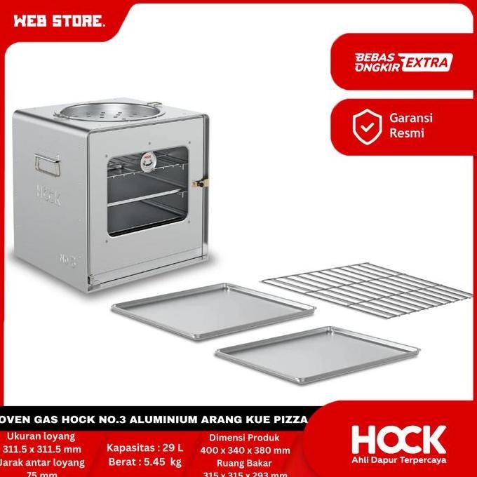 BEBAS ONGKIR - HOCK Oven Kompor Gas Tangkring Alumunium No Panggangan Roti Kue Bolu Baking Pizza Sus