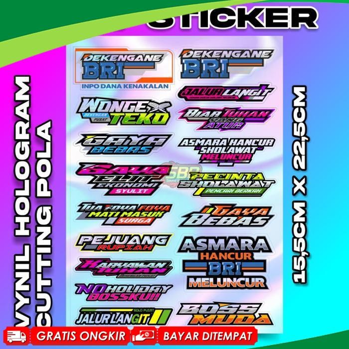 

Bagus STIKER VYNIL HOLOGRAM SABILU TAUBAH ANTI AIR | DEKENGAN PUSAT ST ISI 17 STIKER | Viral Kekinian Terbaru 2025 ES-47