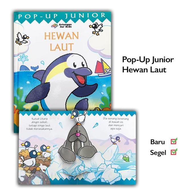 Buku Pop Up Junior Hewan Laut Hardcover Boardbook Erlangga for Kids